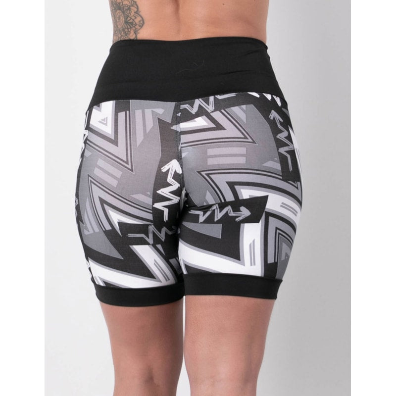 Shortinho Estampado com Recortes Laterais de Tela | Ref: 4.4.4404-3219