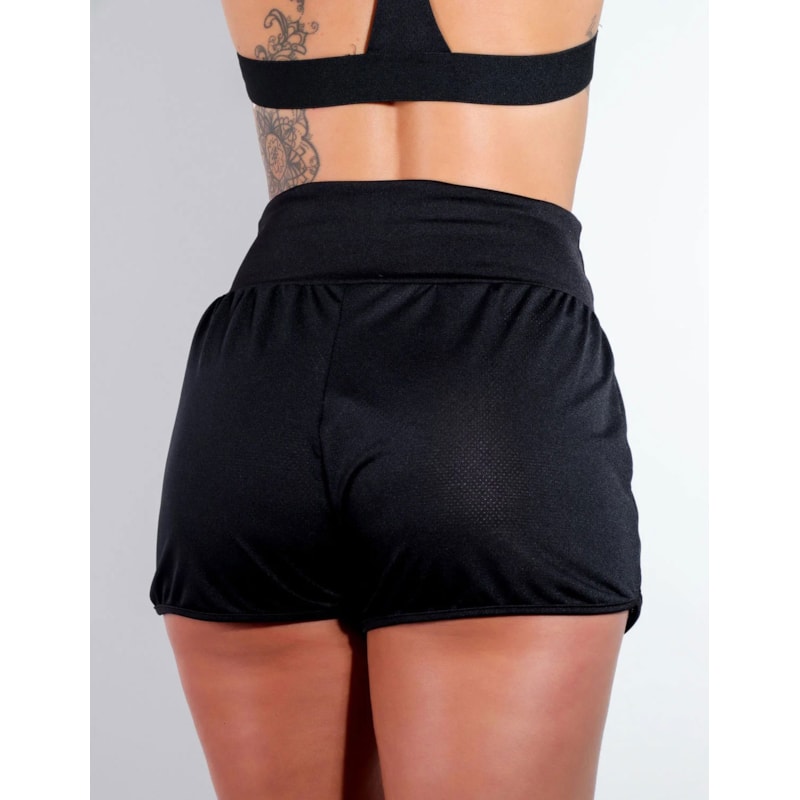 Shortinho Preto com Bolsos em Piquet | Ref: 4.4.4364-01