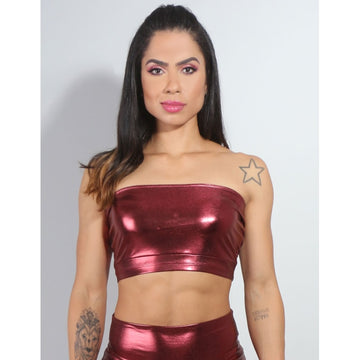 Top Faixa Vermelho com Brilho | Ref: 4.4.4248-11