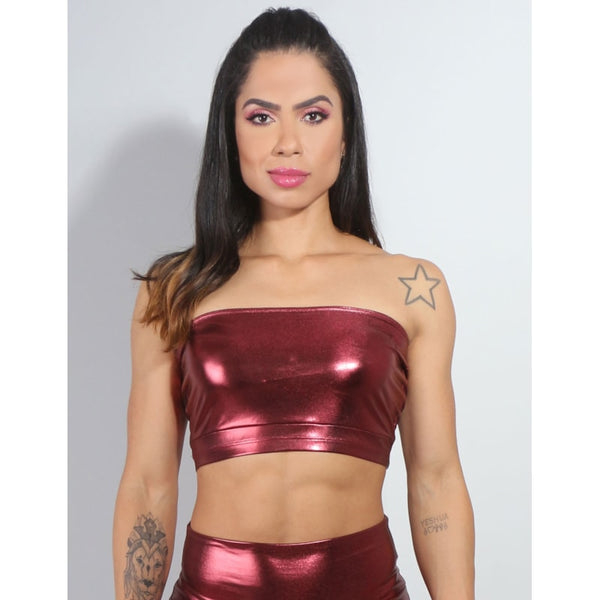Top Faixa Vermelho com Brilho | Ref: 4.4.4248-11