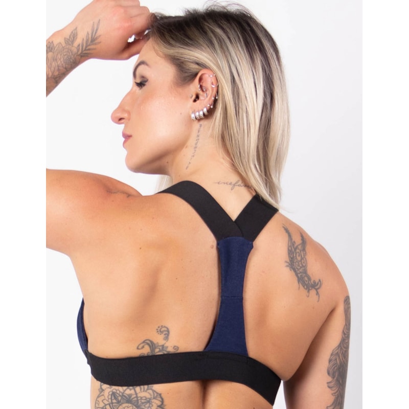 Top Fitness com Bojo Fake Jeans em Viscose | Ref: 3.3.2565-3146