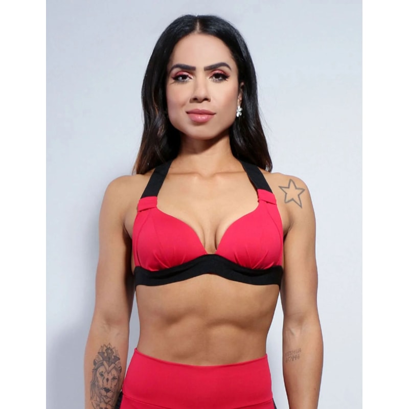 Top Fitness com Bojo Vermelho | Ref: 4.4.1199-11