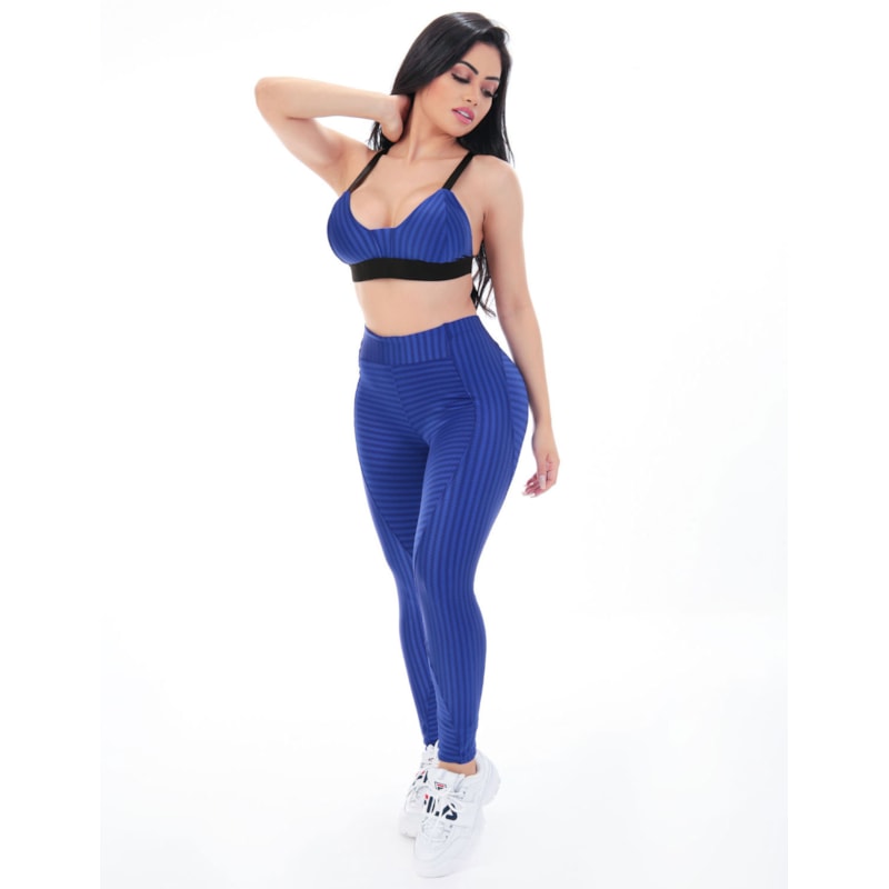 Top Fitness Ikat Azul com Bojo e Alças Reguláveis | Ref: 3.3.2543-06