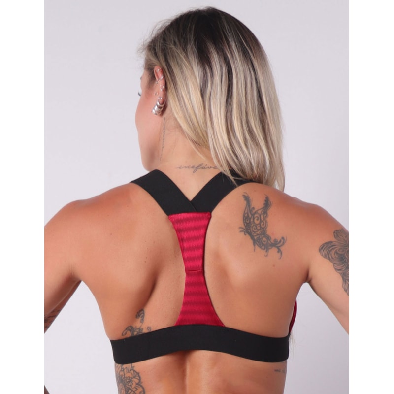 Top Feminino em Ikat Vermelho | Ref: 3.3.2367-11