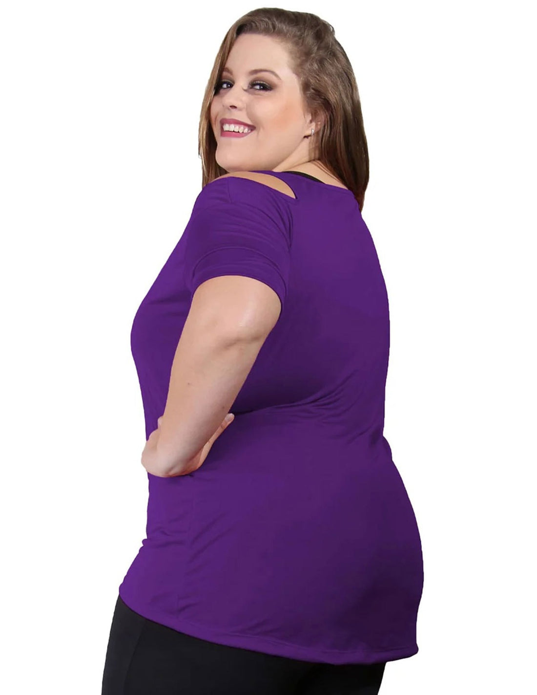 Blusa Plus Size Roxa em Dry Fit | Ref: 4.4.1751-10