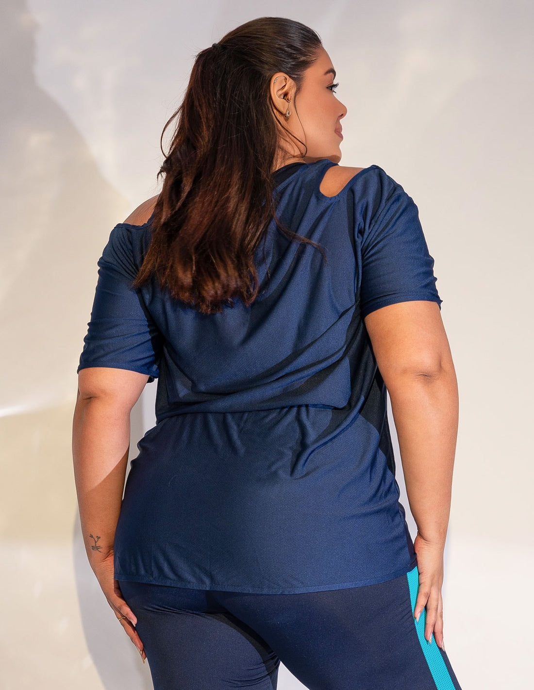 Blusa Plus Size em Dry Fit Azul Marinho | Ref: 4.4.1751-18