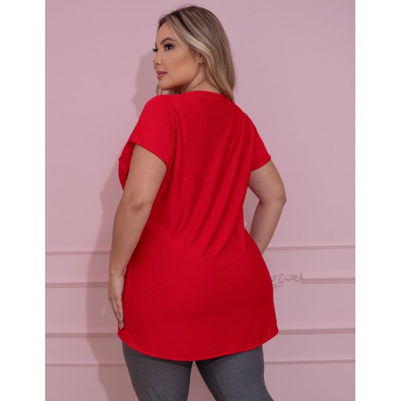 Blusa Plus Size Vermelha em Dry Fit | Ref: 4.4.1752-11