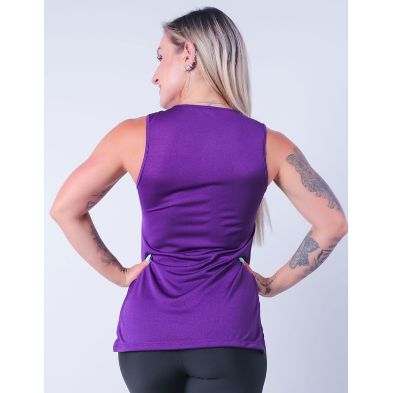 Regata Feminina Roxa em Dry Fit | Ref: 3.3.2556-10