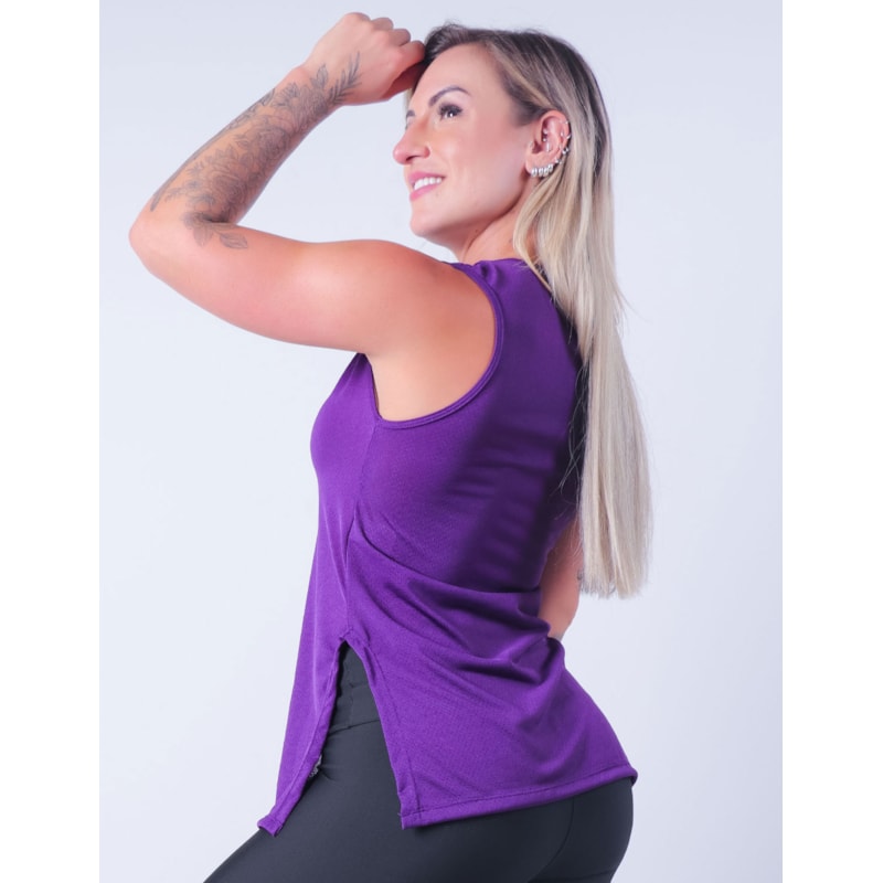 Regata Feminina Roxa em Dry Fit | Ref: 3.3.2556-10