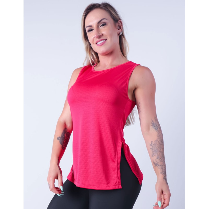 Regatinha Feminina Vermelho Rubi em Dry Fit | Ref: 3.3.2556-24