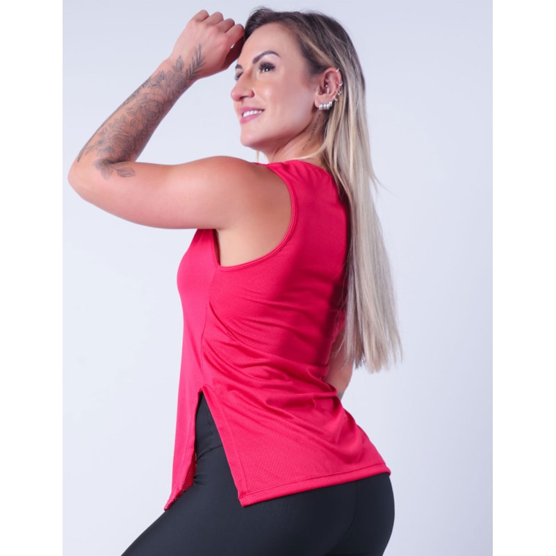 Regatinha Feminina Vermelho Rubi em Dry Fit | Ref: 3.3.2556-24