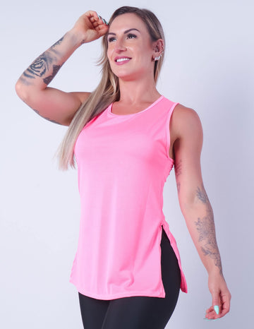 Regata Feminina em Dry Fit Rosa Neon | Ref: 3.3.2556-39
