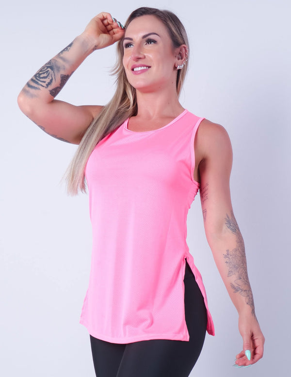 Regata Feminina em Dry Fit Rosa Neon | Ref: 3.3.2556-39