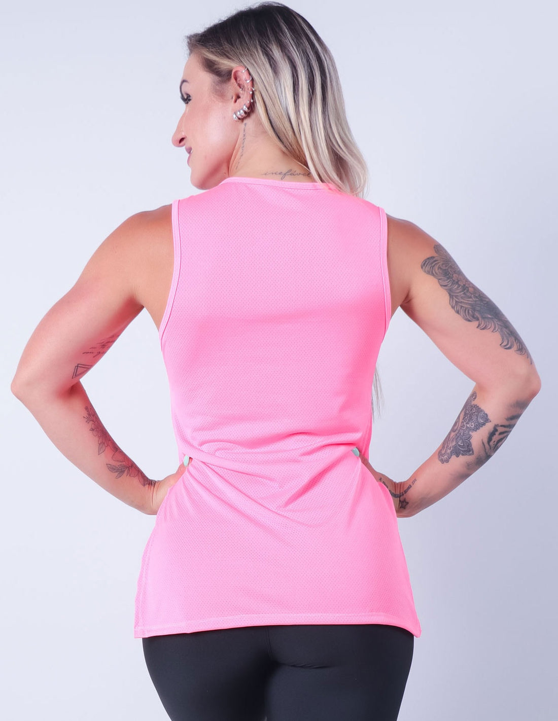 Regata Feminina em Dry Fit Rosa Neon | Ref: 3.3.2556-39