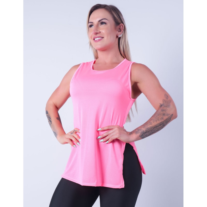 Regata Feminina em Dry Fit Rosa Neon | Ref: 3.3.2556-39