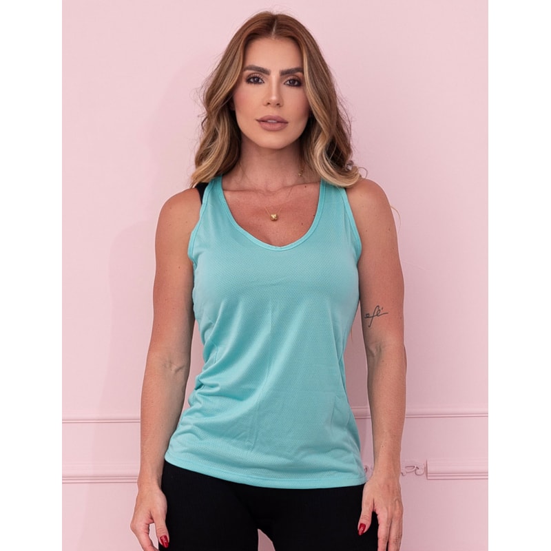 Regata em Dry fit sem Manga Verde | Ref: 3.3.2557-05
