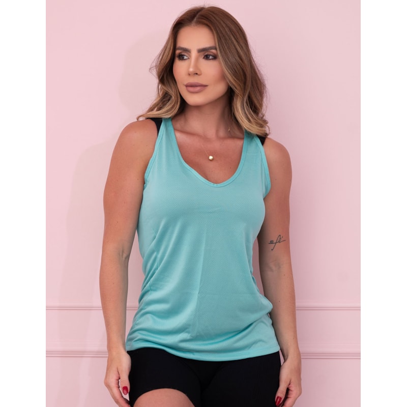 Regata em Dry fit sem Manga Verde | Ref: 3.3.2557-05