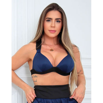 Top Fitness com Bojo Azul Marinho em Dry Fit | Ref: 4.4.1199DRY-18