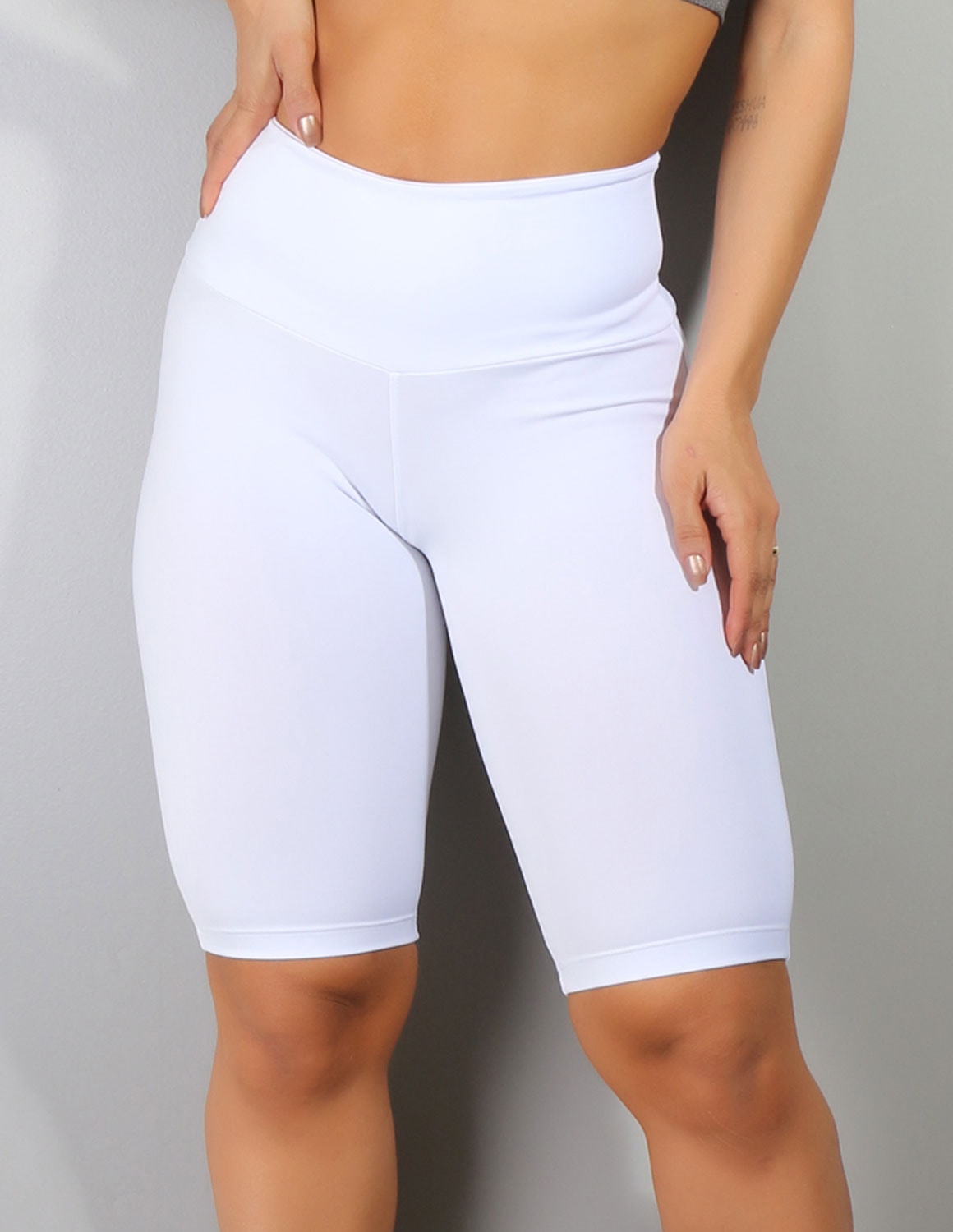Bermuda Ciclista Para Academia Branca