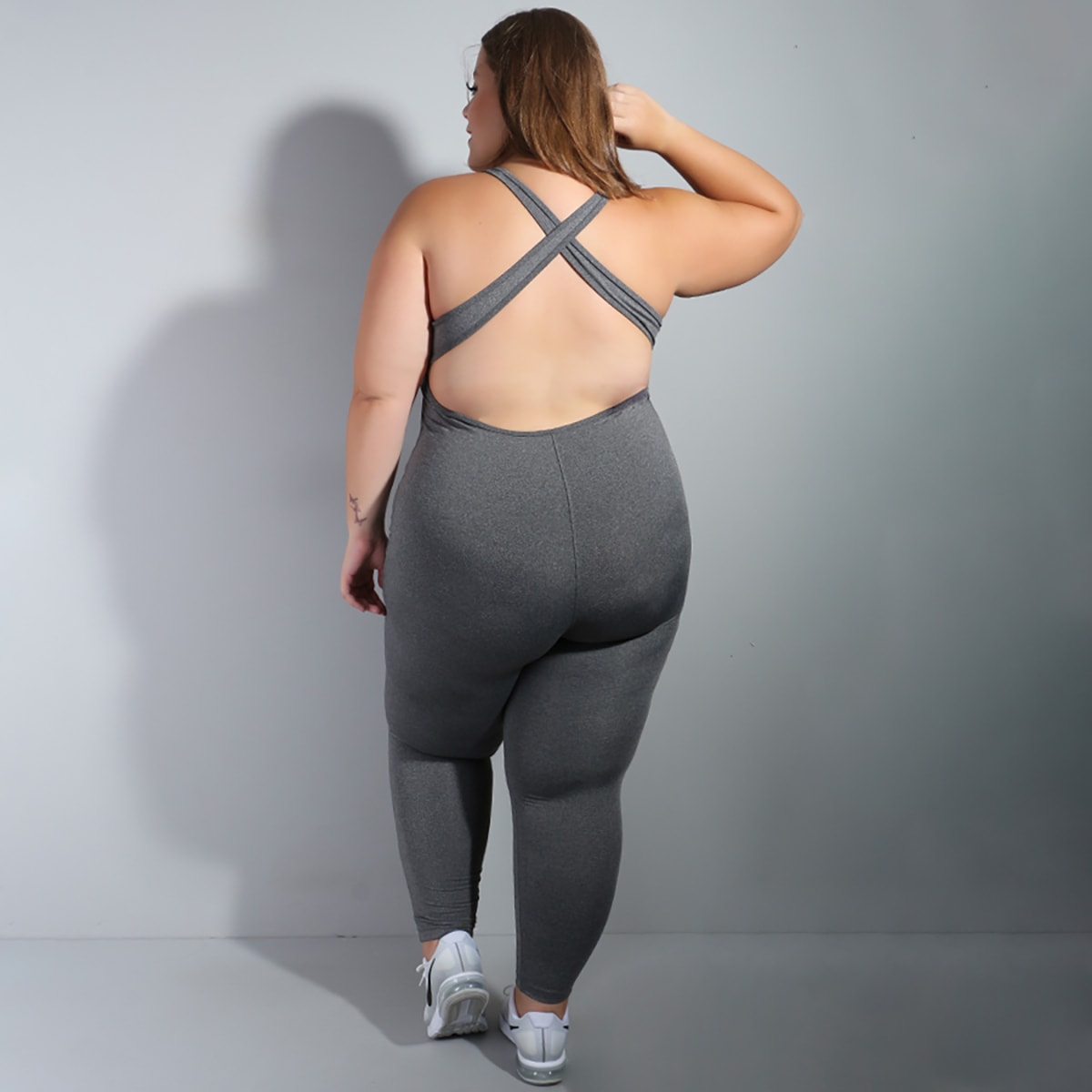 Macacão Plus Size Mescla | Ref: 4.4.4053-03