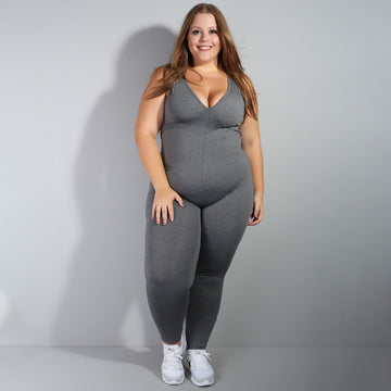 Macacão Plus Size Mescla | Ref: 4.4.4053-03