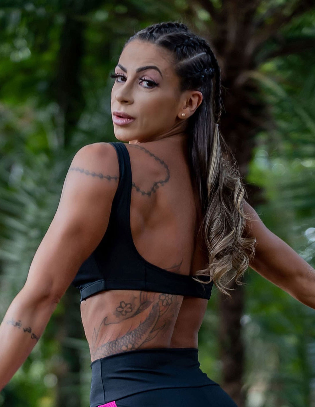 Cropped Fitness sem Bojo Preto | Ref: 4.4.4130-01