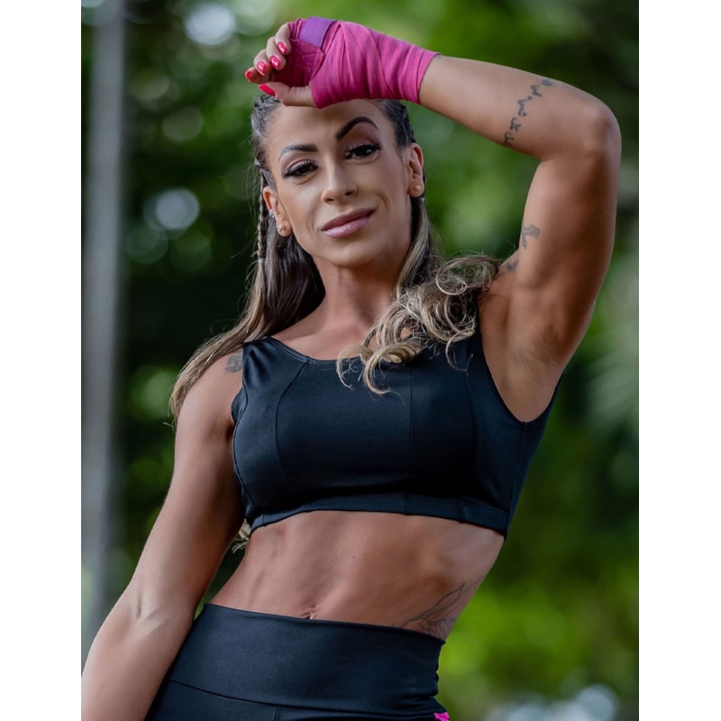 Cropped Fitness sem Bojo Preto | Ref: 4.4.4130-01