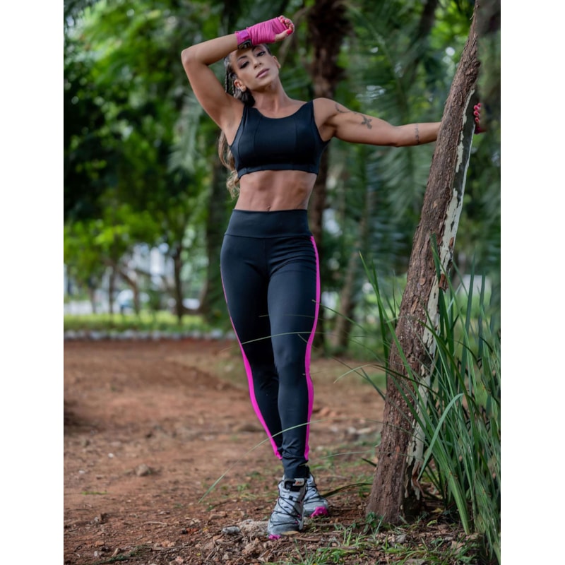 Cropped Fitness sem Bojo Preto | Ref: 4.4.4130-01
