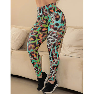 Calça Fitness Cintura Alta com Estampa Animal Print | Ref: 4.4.4381-3205