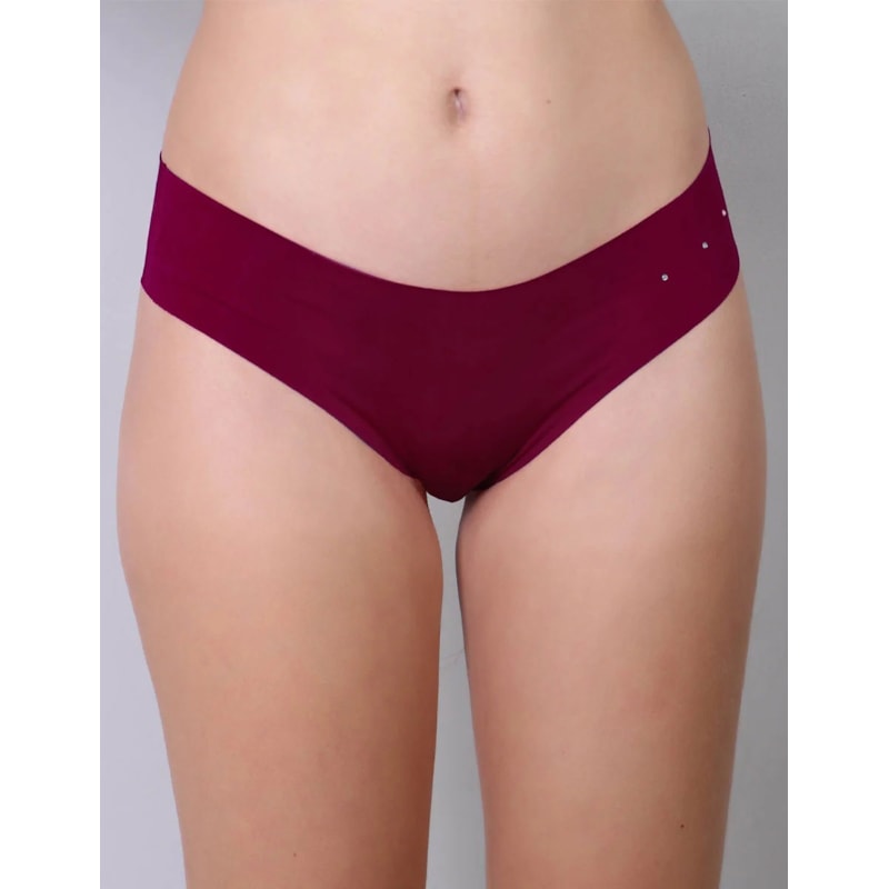Tanga sem Costura com Corte a Laser Vinho | Ref: 88.60-24