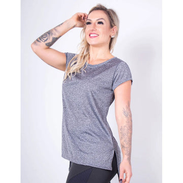 Blusa Alongada com Manguinhas na cor Mescla | Ref: 3.3.2552-03-GG