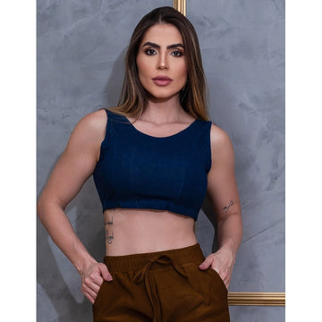 Cropped Fake Jeans Em Viscose | Ref: 3.3.2564-3146-G