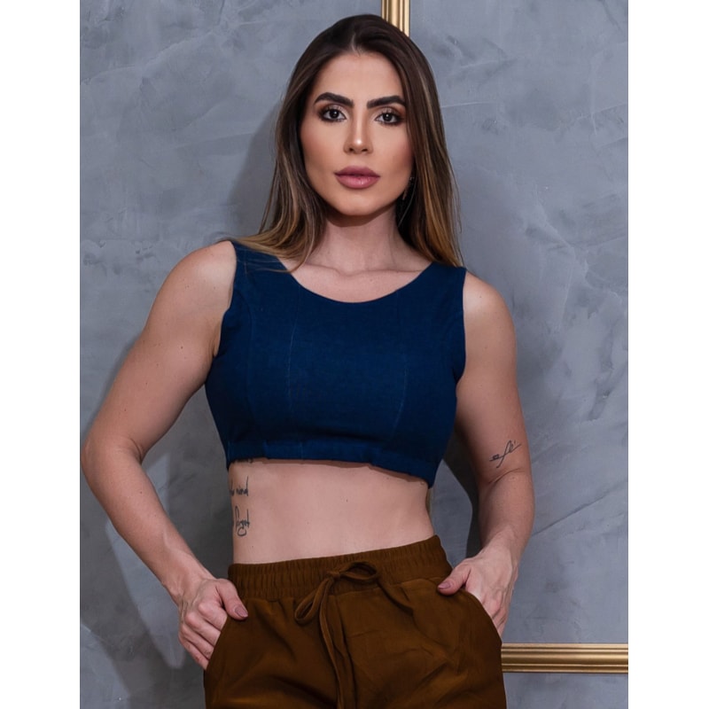 Cropped Fake Jeans Em Viscose | Ref: 3.3.2564-3146-G