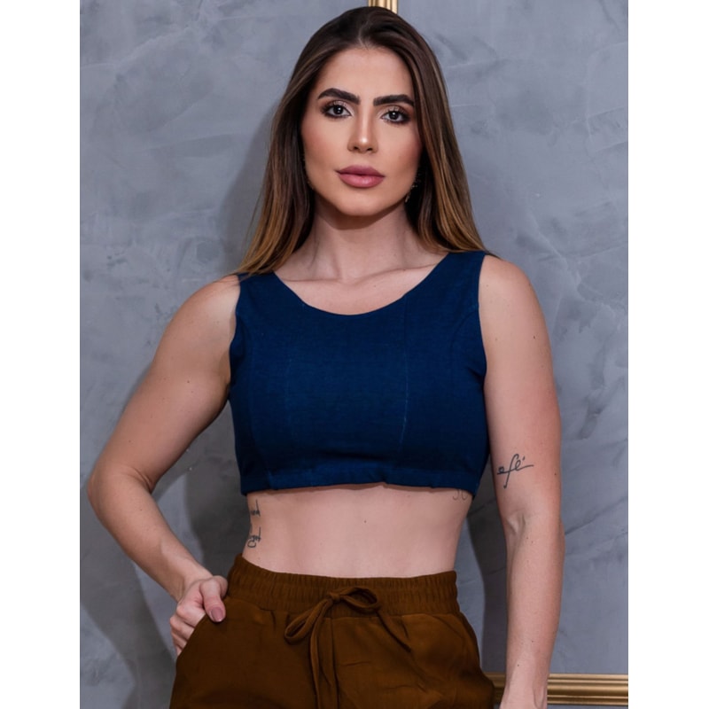 Cropped Fake Jeans Em Viscose | Ref: 3.3.2564-3146-G