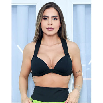 Top Fitness com Bojo e Elástico Preto | Ref: 4.4.1199-01-G