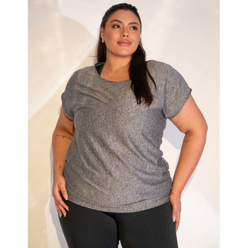 Blusa Plus Size Mescla em Dry Fit de Poliéster | Ref: 4.4.1752-03-48