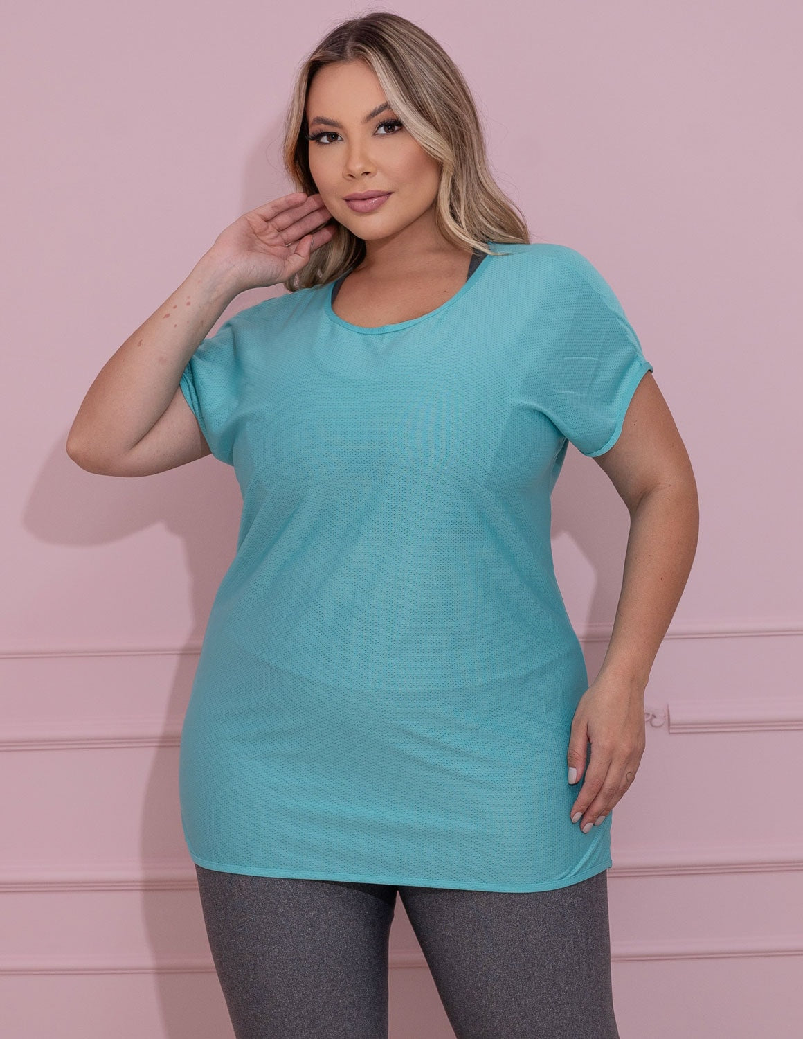 Blusa Plus Size Verde em Dry Fit
