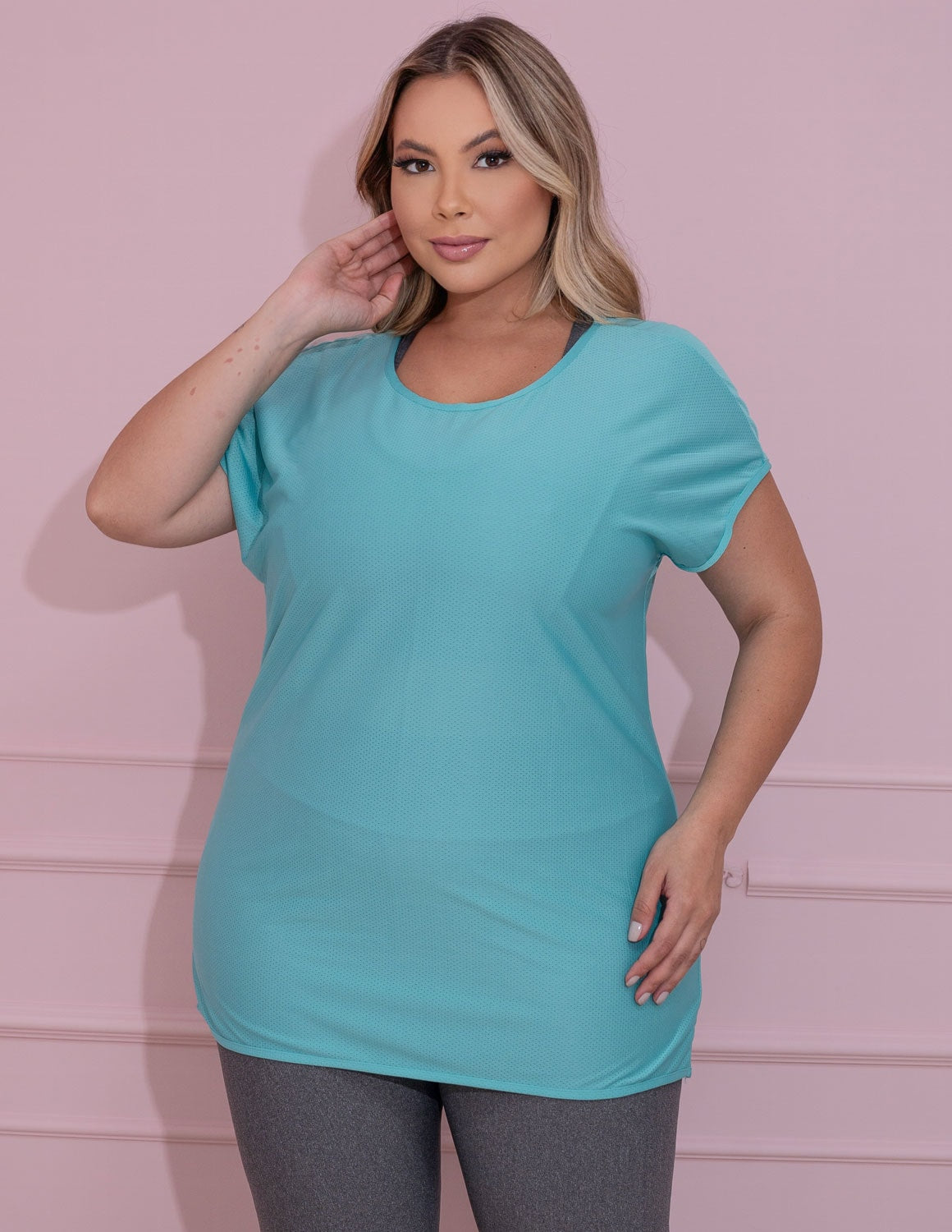 Blusa Plus Size Verde em Dry Fit
