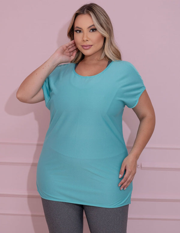 Blusa Plus Size Verde em Dry Fit | Ref: 4.4.1752-05-50