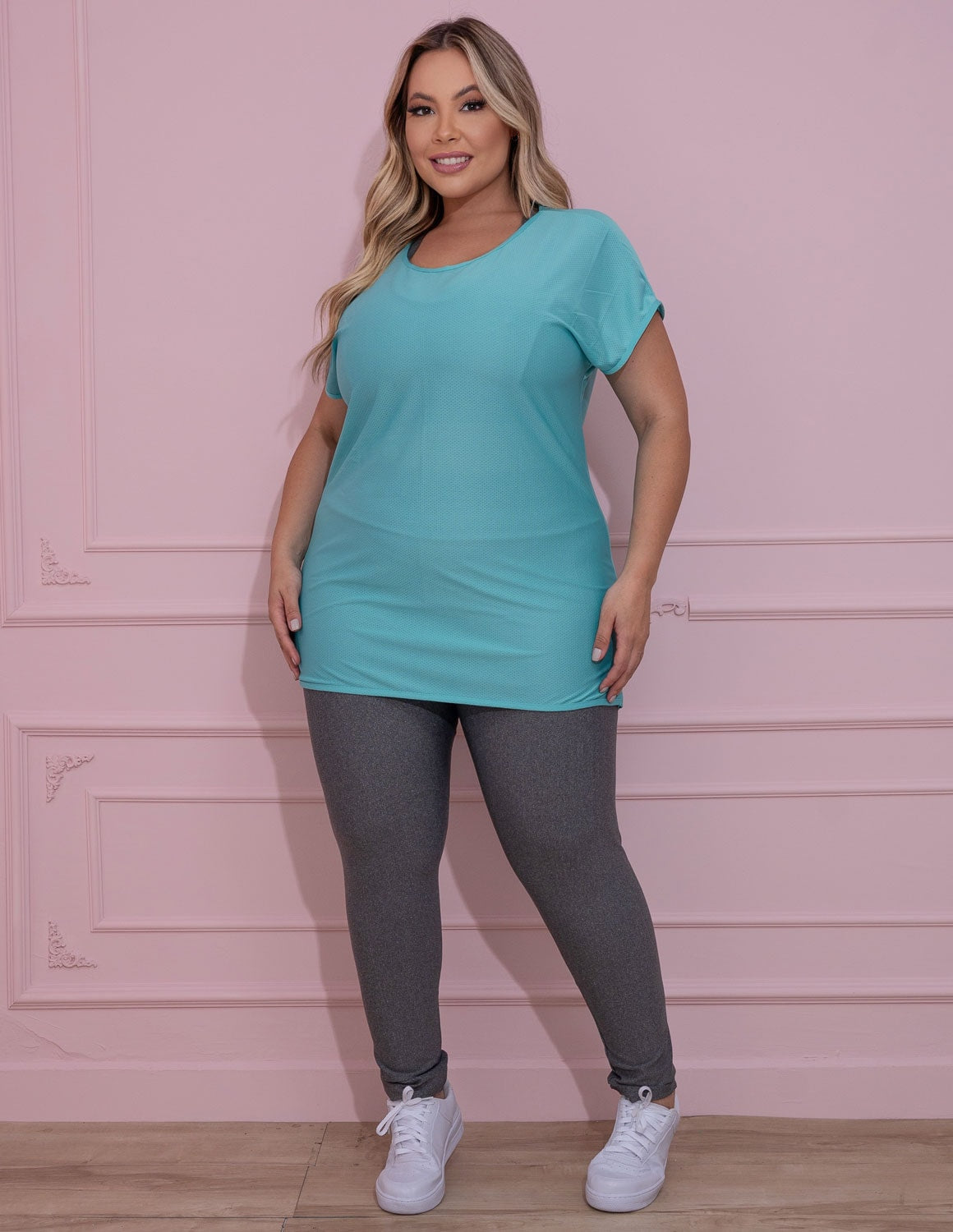 Blusa Plus Size Verde em Dry Fit