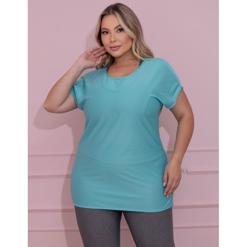 Blusa Plus Size Verde em Dry Fit | Ref: 4.4.1752-05-50