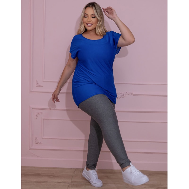 Blusa Plus Size Azul em Dry Fit | Ref: 4.4.1752-06-48