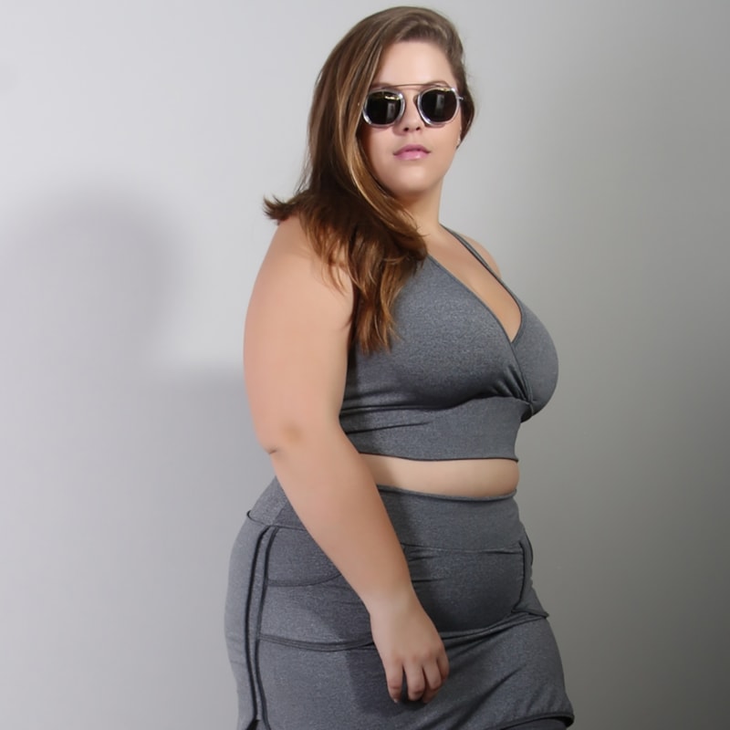 Cropped Plus Size Mescla sem Bojo | Ref: 4.4.4126-03-48