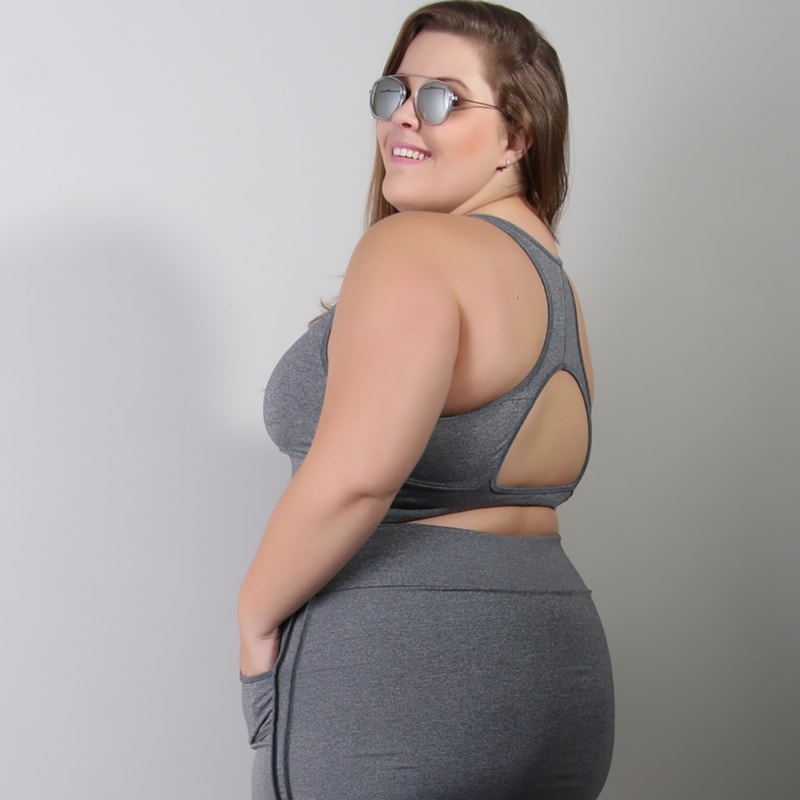 Cropped Plus Size Mescla sem Bojo | Ref: 4.4.4126-03-48