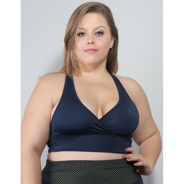 Cropped Plus Size sem Bojo Azul Marinho | Ref: 4.4.4126-18-48
