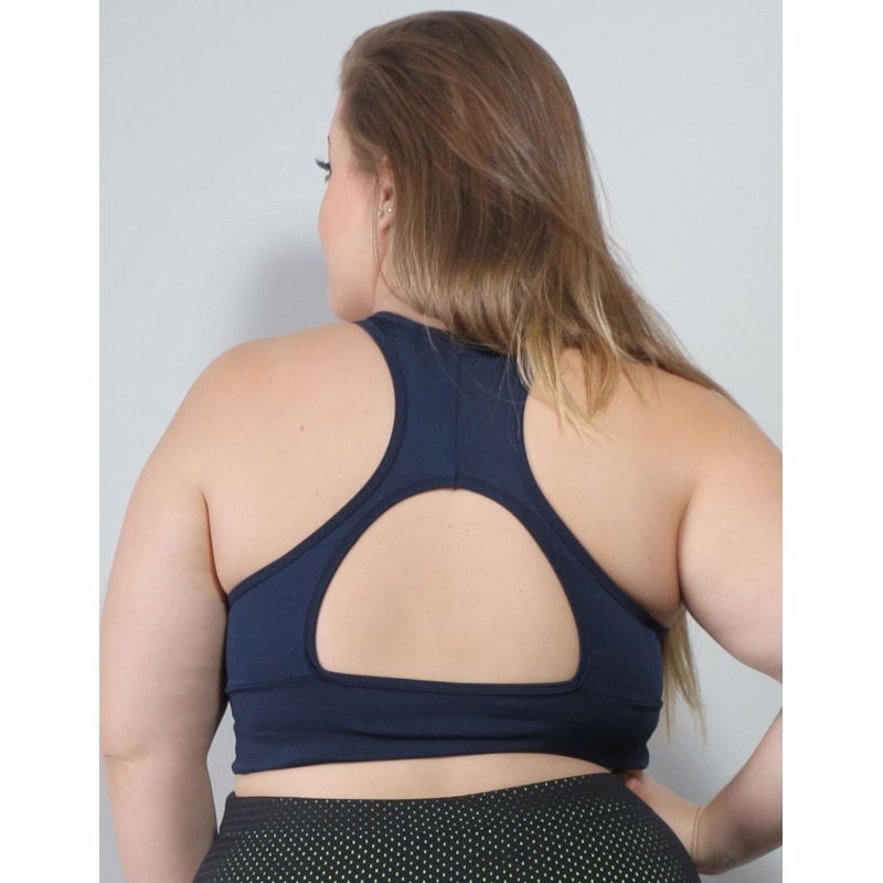 Cropped Plus Size sem Bojo Azul Marinho | Ref: 4.4.4126-18-48