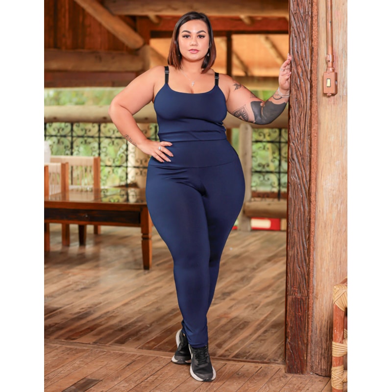 Cropped Plus Size Azul Marinho sem Bojo | Ref: 4.4.4140-18-48