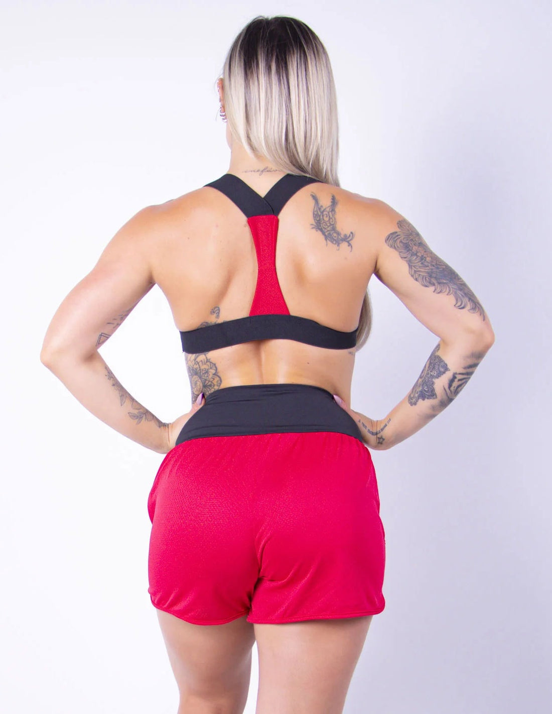 Conjunto de Dry Fit Vinho com Short e Top | Ref: 8.8.0118-24-G
