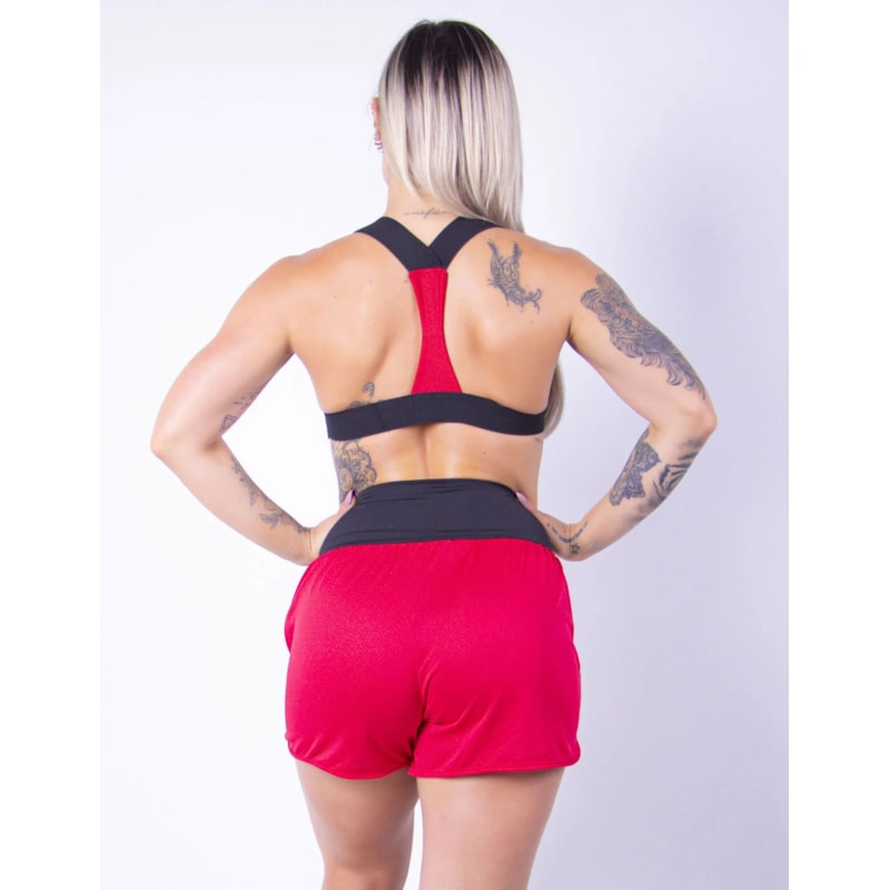 Conjunto de Dry Fit Vinho com Short e Top | Ref: 8.8.0118-24-G