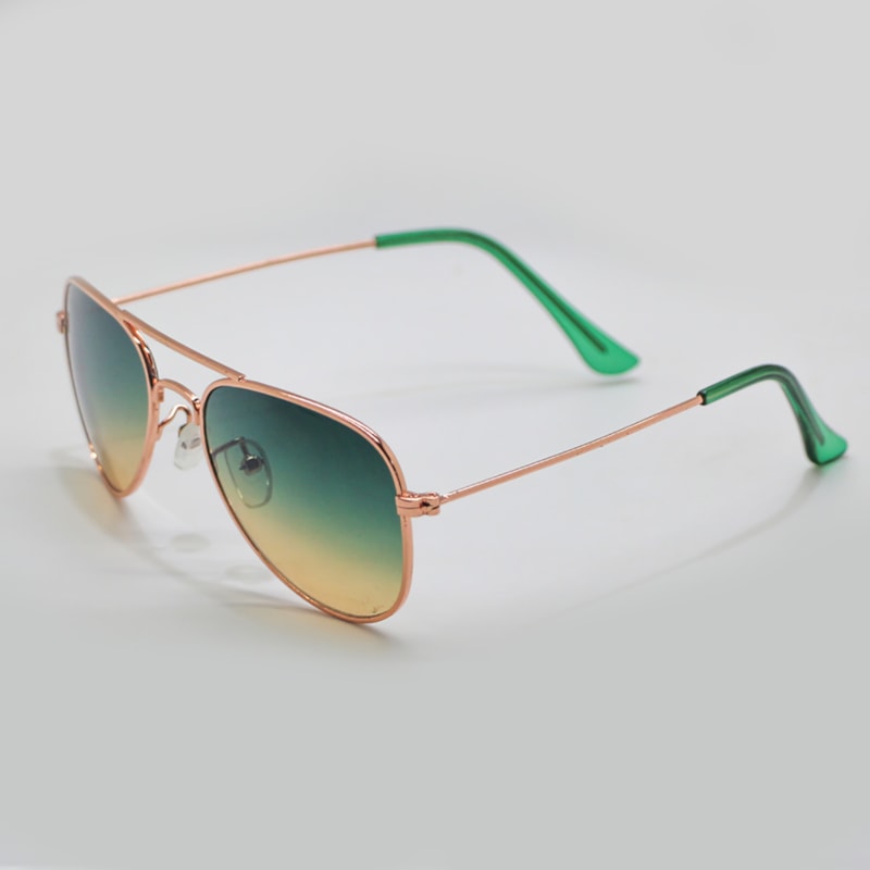 Óculos de Sol Infantil com Lentes em Degradê Verde | Ref: OC-0042